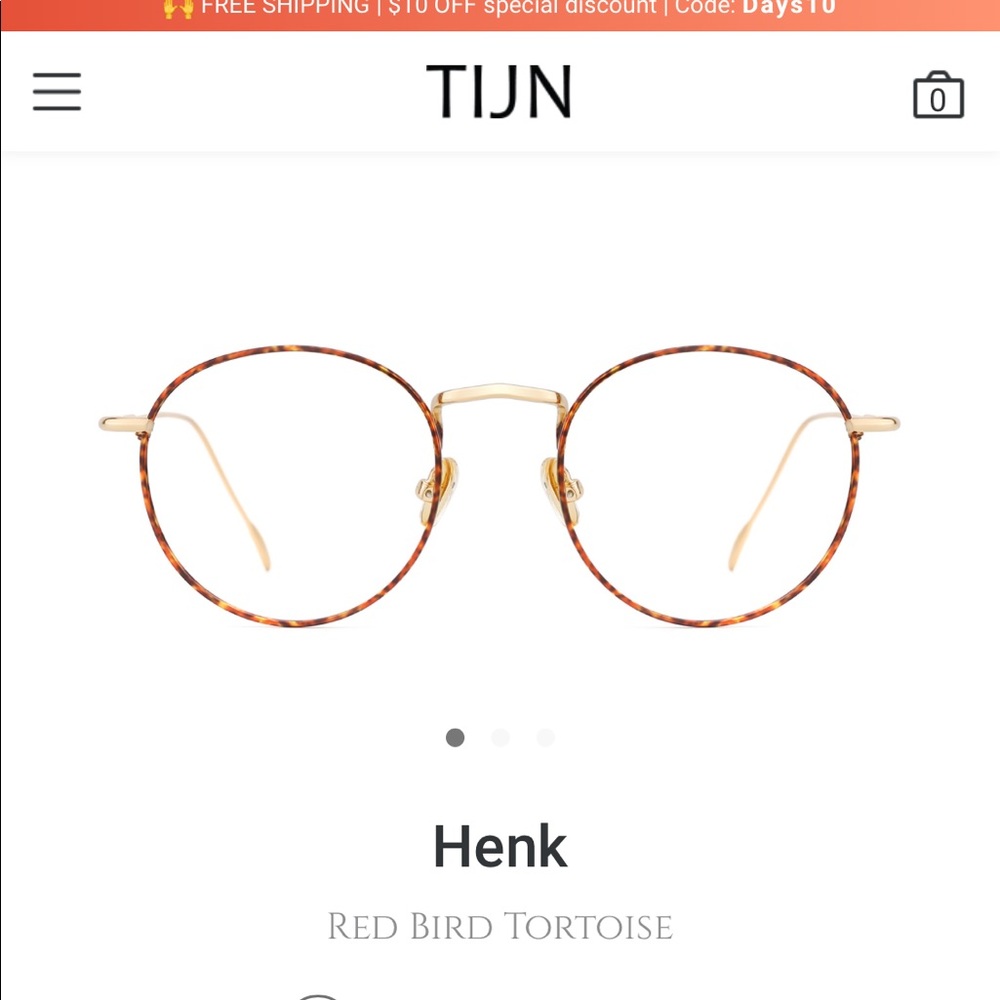 TIJN Henk Red Bird Tortoise Glasses